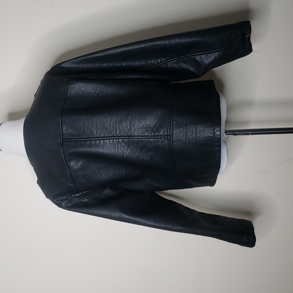 Ashley Stewart Faux Leather coat jacket size 14 / 16 - Picture 5 of 7